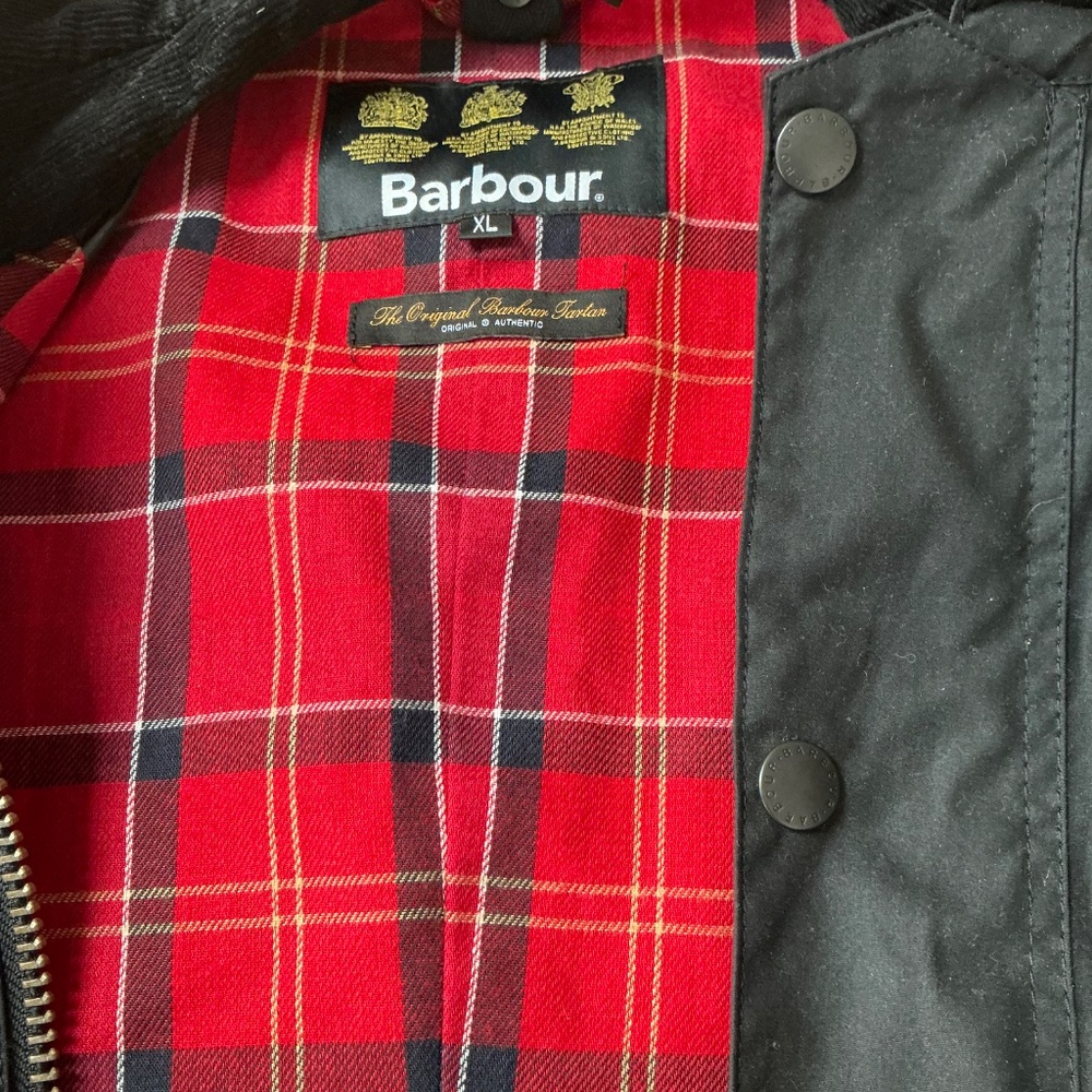 Barbour Men’s Ashby Waxed Jacket Black size XL - Picture 8 of 11